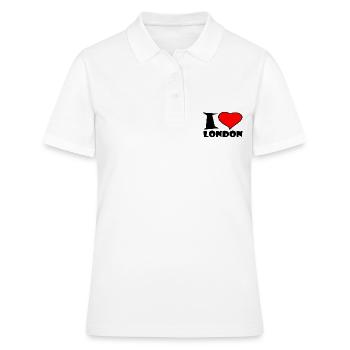 Londres / J'aime Londres - Polo Femme - blanc - Devant - Ailine (174cm)