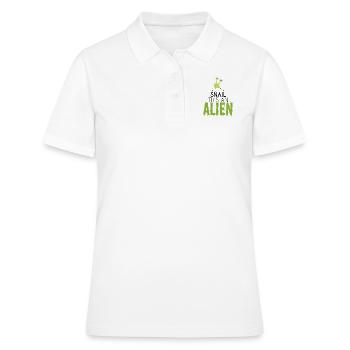Alien / Zone 51 / UFO: Ce n'est pas un escargot. cette - Polo Femme - blanc - Devant - Ailine (174cm)