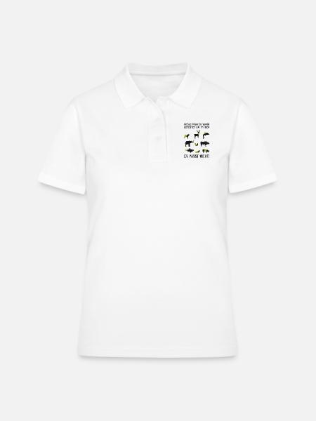 Tierisch Tierschutz Tier Humor Lustig Sprüche Spaß - Frauen Polo Shirt - Weiß