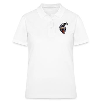 YES! Primat Affe Schimpanse - Frauen Polo Shirt - Weiß - Vorne - Ailine (174cm)