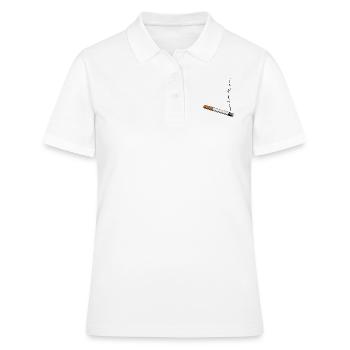 Zigarette - Frauen Polo Shirt - Weiß - Vorne - Ailine (174cm)