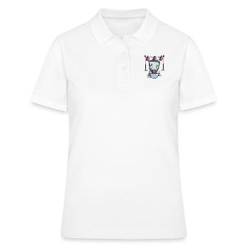 Lavage de cerveau de télévision - lavage de cerveau de télévision - Polo Femme - blanc - Devant - Ailine (174cm)