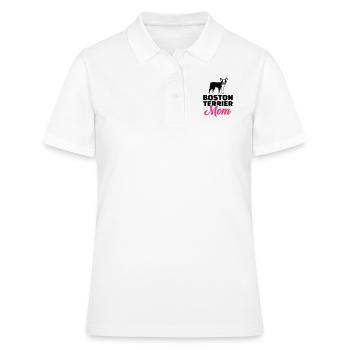 Boston Terrier - Polo Femme - blanc - Devant - Ailine (174cm)