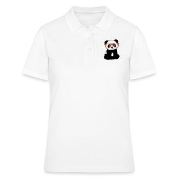 Panda avec des lunettes - Polo Femme - blanc - Devant - Ailine (174cm)
