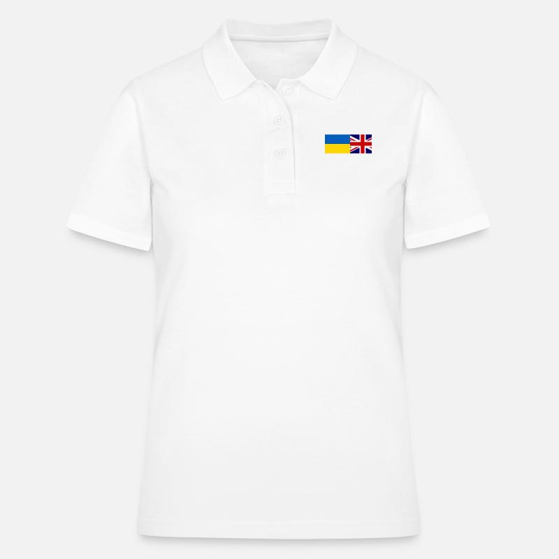 solidarité avec l’Ukraine - Polo Femme - blanc