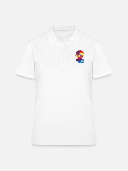 Insel Junge - Frauen Polo Shirt - Weiß