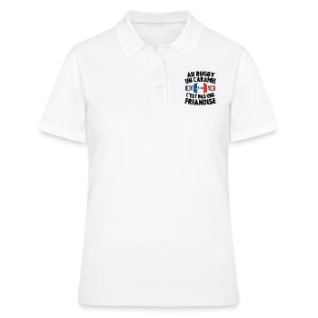 Au Rugby Un Caramel C'est Pas Une Friandise - Polo Femme - blanc - Devant - Ailine (174cm)