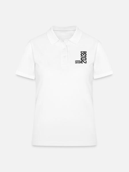 Cadeau Anniversaire Octobre 2013. October 2013. - Polo Femme - blanc