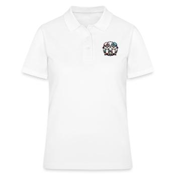 Deux copains loutres mignons copains pour toujours - Polo Femme - blanc - Devant - Ailine (174cm)