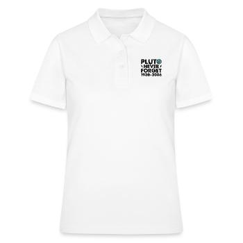 N’oubliez jamais Pluton Drôle Planète Pluton - Polo Femme - blanc - Devant - Ailine (174cm)