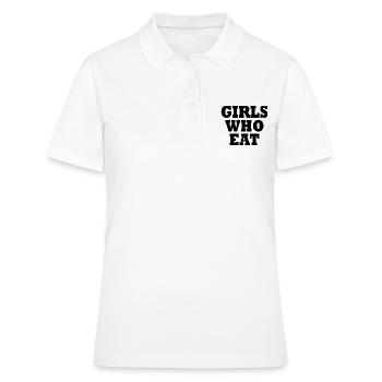 Girls who eat - Frauen Polo Shirt - Weiß - Vorne - Ailine (174cm)