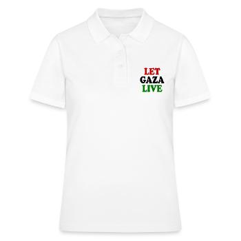 Let gaza live - Polo Femme - blanc - Devant - Ailine (174cm)