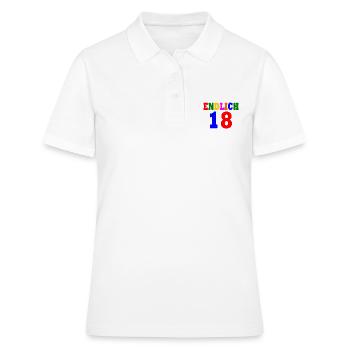 Endlich 18 - Frauen Polo Shirt - Weiß - Vorne - Ailine (174cm)
