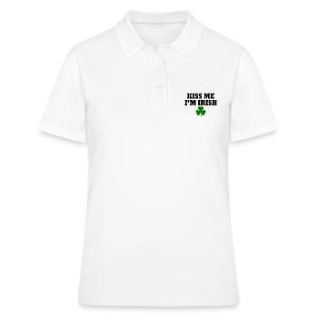 kiss me im irish - Polo Femme - blanc - Devant - Ailine (174cm)
