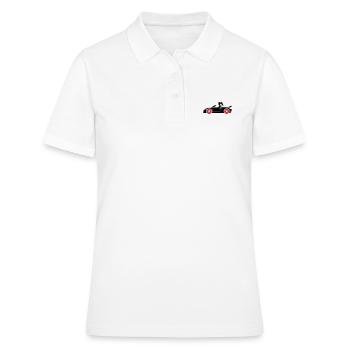 Frau Auto Cabrio - Frauen Polo Shirt - Weiß - Vorne - Ailine (174cm)