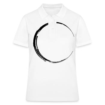 Symbole cercle de grunge forme - Polo Femme - blanc - Devant - Ailine (174cm)
