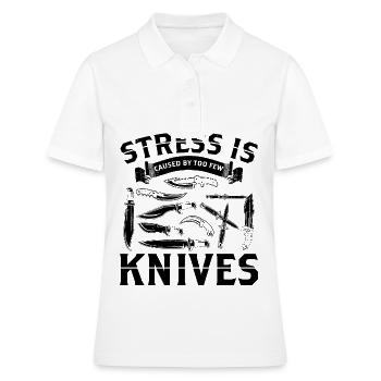 Messer Sammler Messersammeln Messersammler Messer - Frauen Polo Shirt - Weiß - Vorne - Ailine (174cm)