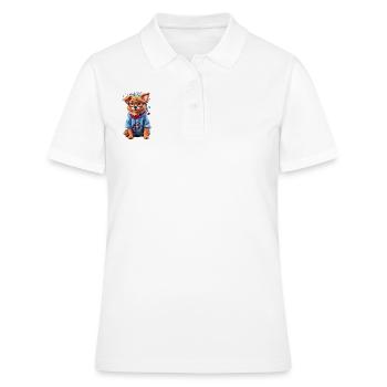 Chien mignon - Polo Femme - blanc - Devant - Ailine (174cm)