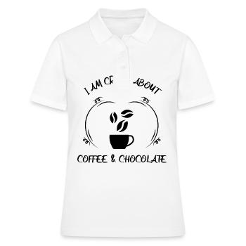 Café, expresso, café et chocolat - Polo Femme - blanc - Devant - Ailine (174cm)