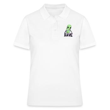 rave alien - Polo Femme - blanc - Devant - Ailine (174cm)