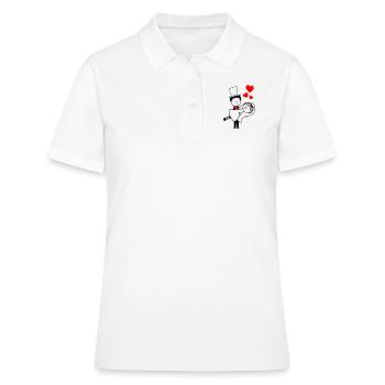 ehepaar married - Frauen Polo Shirt - Weiß - Vorne - Ailine (174cm)