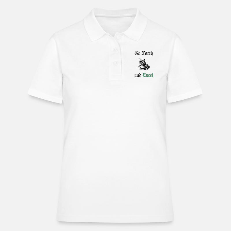 Go Forth and Excel - Women's Polo Shirt - white