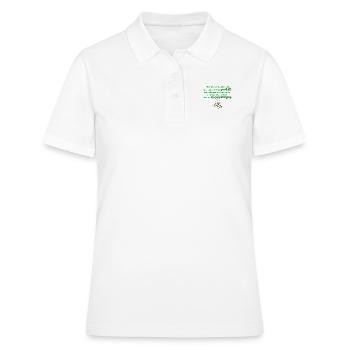 Changer les choses - moustiques - humour citation - Polo Femme - blanc - Devant - Ailine (174cm)
