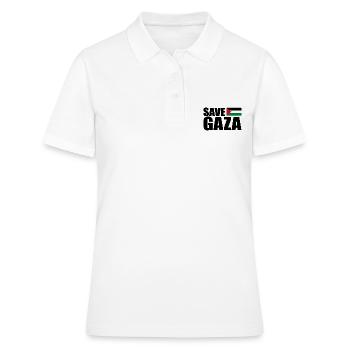 Save gaza - Polo Femme - blanc - Devant - Ailine (174cm)
