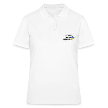 stand with ukraine - Frauen Polo Shirt - Weiß - Vorne - Ailine (174cm)