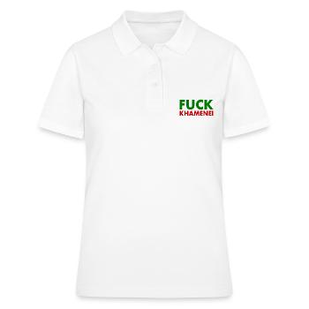 Fuck khamenei Chamenei - iran - Frauen Polo Shirt - Weiß - Vorne - Ailine (174cm)