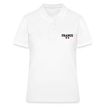 LA FRANCE DRAPEAU FRANÇAIS - Polo Femme - blanc - Devant - Ailine (174cm)