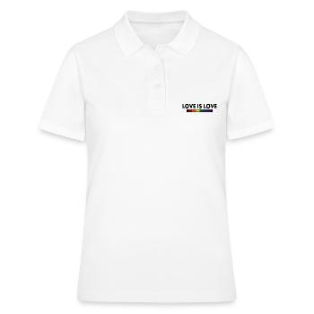 Love is love - Polo Femme - blanc - Devant - Ailine (174cm)