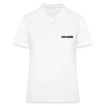 Ende gelände - Frauen Polo Shirt - Weiß - Vorne - Ailine (174cm)