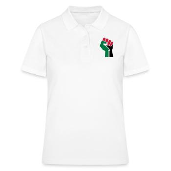 dessin palestinen symbole drapeau palestine - Polo Femme - blanc - Devant - Ailine (174cm)