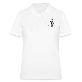 Suricate Guitarplay Cyan Hat - Polo Femme - blanc - Devant - Ailine (174cm)