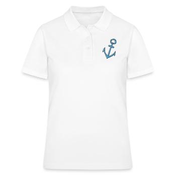 Marine Nautik Schifffahrt Anker - Frauen Polo Shirt - Weiß - Vorne - Ailine (174cm)