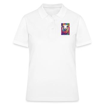 Buntes Schaf - Frauen Polo Shirt - Weiß - Vorne - Ailine (174cm)
