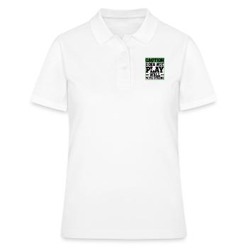 Attention, ne joue pas bien avec les autres 31 - Polo Femme - blanc - Devant - Ailine (174cm)