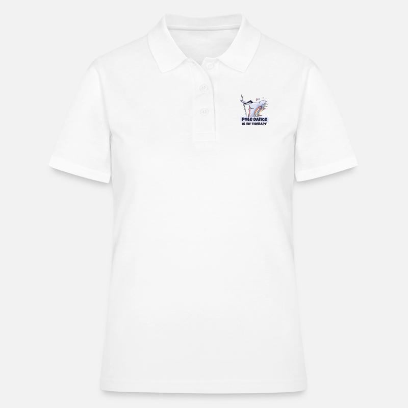 Pole dance is my therapy Pole dancing - Women's Polo Shirt - white