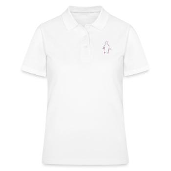 Pixel pastel pingouin - Polo Femme - blanc - Devant - Ailine (174cm)