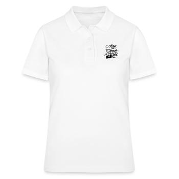VACANCES D’ÉTÉ PHOTO INSTANTANÉ IMAGE SLOGAN MOTIF - Polo Femme - blanc - Devant - Ailine (174cm)