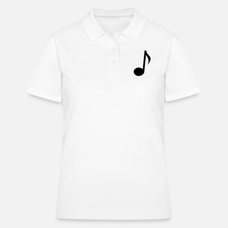 note touch musique - Polo Femme - blanc