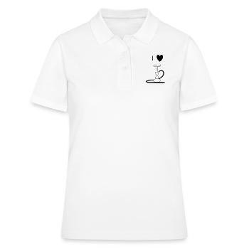 J'aime l'idée de cadeau de cadeau de shisha - Polo Femme - blanc - Devant - Ailine (174cm)