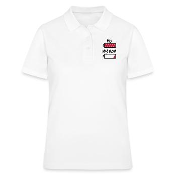 me my mom batterie - Meine Mama und ich Batterie - Frauen Polo Shirt - Weiß - Vorne - Ailine (174cm)