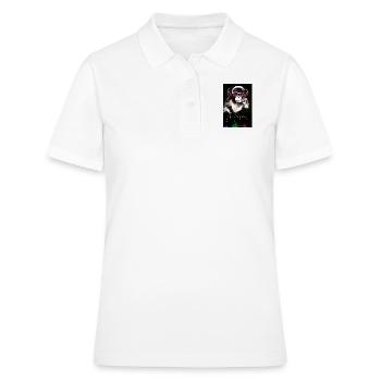 POSTER Singe Music - Polo Femme - blanc - Devant - Ailine (174cm)