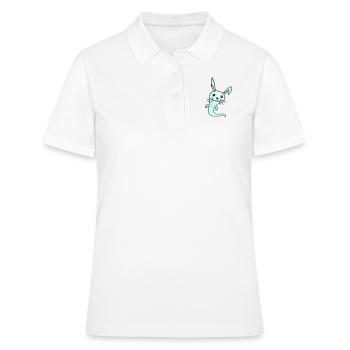 Lapin Fantôme Fantôme Hanter Halloween Effrayant Mignon - Polo Femme - blanc - Devant - Ailine (174cm)