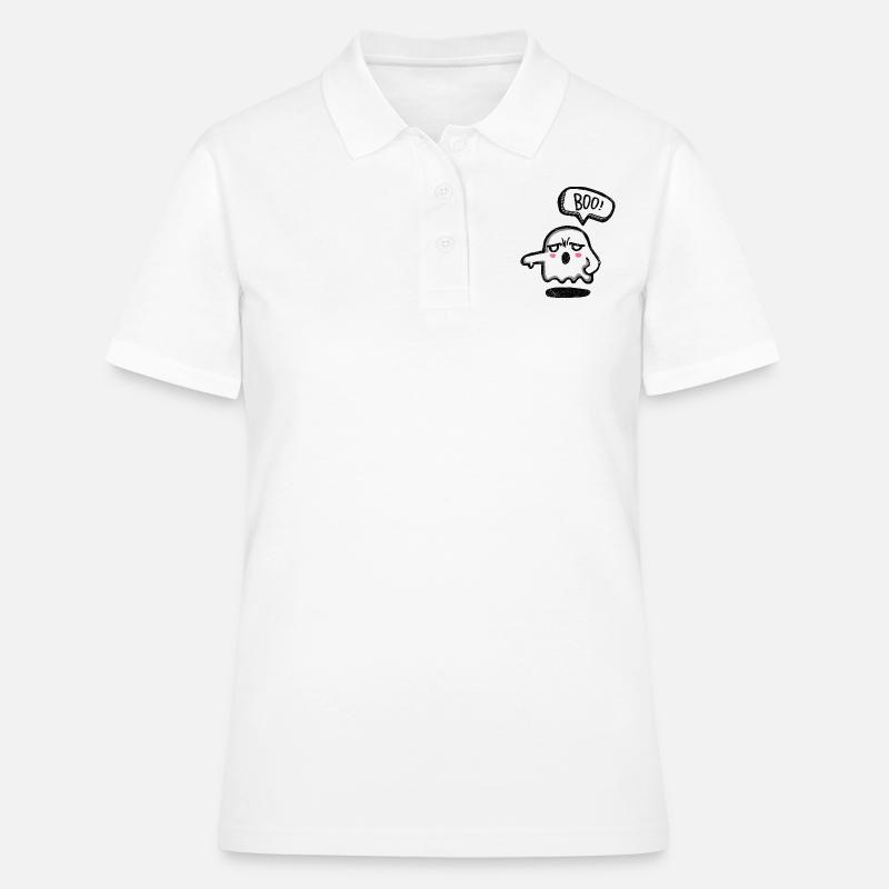 Fantôme d'Halloween Ghost Hour Ghost - Polo Femme - blanc