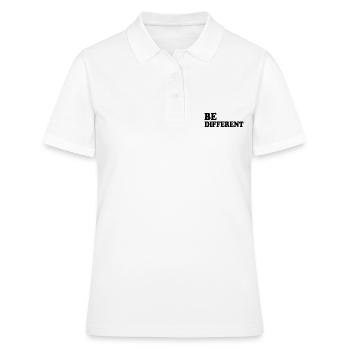 Be different - Frauen Polo Shirt - Weiß - Vorne - Ailine (174cm)