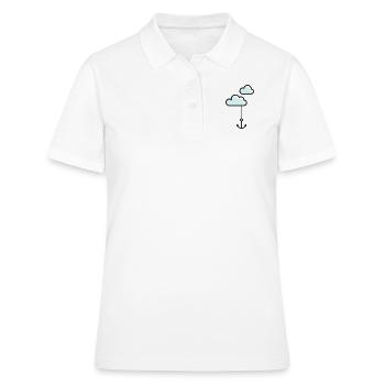 Anker mit Wolke - Frauen Polo Shirt - Weiß - Vorne - Ailine (174cm)