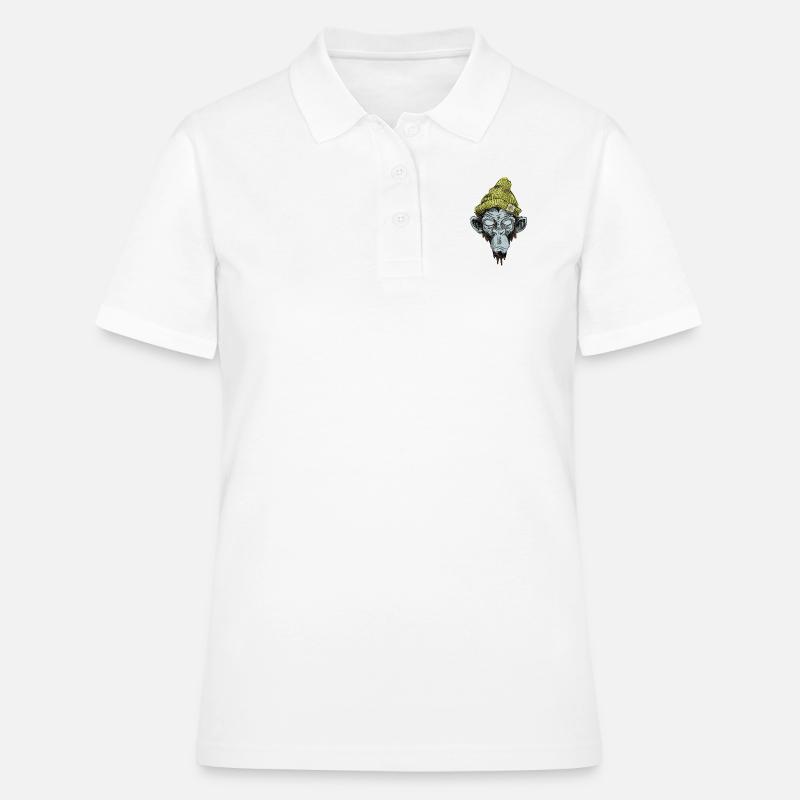 Monkey with hat - Women's Polo Shirt - white